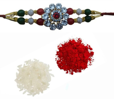 BHAVYA SALES Designer S387-N2-11 Assorted Rakhi  Set(1 Rakhi)