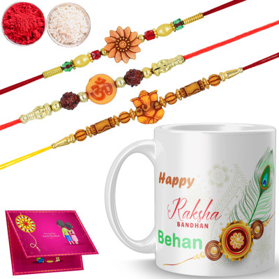 MM9E Thread DP-RR2-M2-R132 Mauli Thread Mug  Set(Rakhi)
