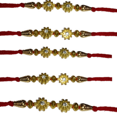 lekhbhav Designer New_Mangalam490 Assorted Rakhi  Set(5)