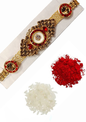 lekhbhav Designer LK348 Assorted Rakhi  Set(1 DESIGNER HANDMADE RAKHI)