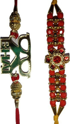 BHAVYA SALES Designer Mangalam380-N2 Assorted Rakhi  Set(2)