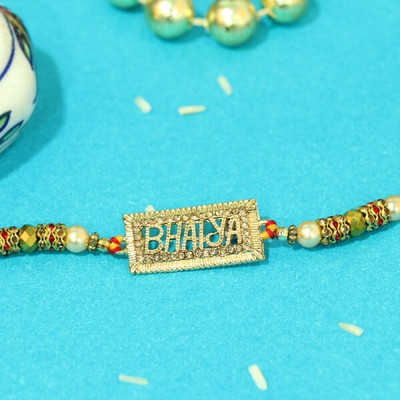 MFT Gifts Designer Rakhi 0015 Mauli Thread Chawal Roli Pack  Set(250)