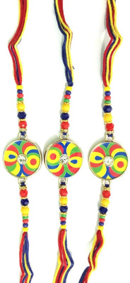APNA STORE Thread Circle-R01-S3 Mauli Thread Rakhi  Set(3 rakhi)