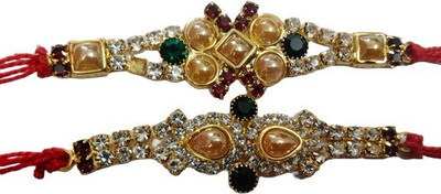 lekhbhav Designer LK54 Assorted Rakhi  Set(2)