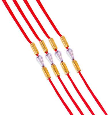 VCARTNOW Thread SUNDFB1614fk Mauli Thread Rakhi  Set(PACK OF 4)