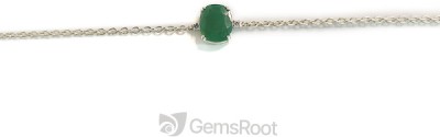Gemsroot Rakhi  Set(Jade Silver Rakhi Bracelet)