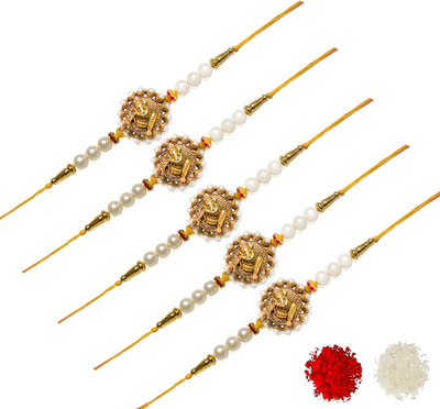 AARON INC Thread Ai_Rakhi_00001423587 Mauli Thread Rakhi  Set(Pack of 05 Rakhi)