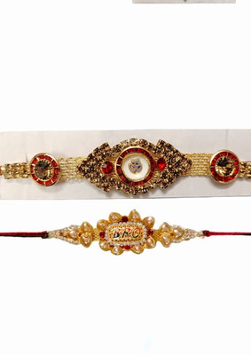 BHAVYA SALES Designer LK387-N2 Assorted Rakhi  Set(2 rakhi)