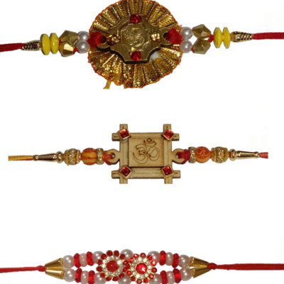 DARSHITABHAV Designer New_Mangalam28_FW Assorted Rakhi  Set(3)