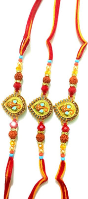 APNA STORE Thread WIR-UTREY-T3 Mauli Thread Rakhi  Set(3 rakhi set)