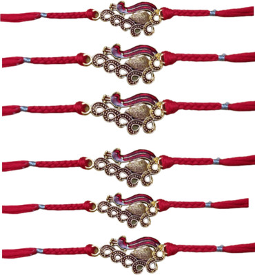 BHAVYA SALES Designer qw_New_Rakhi_set-N2 Assorted Rakhi  Set(6)