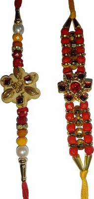 lekhbhav Designer LK318 Assorted Rakhi  Set(2)