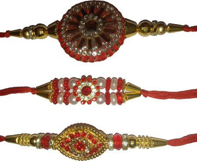 DARSHITABHAV Designer BK_35Mangalam115 Assorted Rakhi  Set(3)