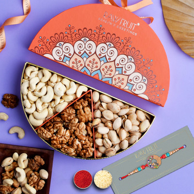 HyperFoods HF-RF-DBOX-ORANG-CaPiWa-PRP-RAKHI Paper Gift Box(Orange)