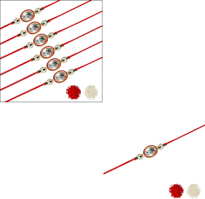 AARON INC Thread Ai_Rakhi_00001423595 Mauli Thread Rakhi  Set(Pack of 07 Rakhi)