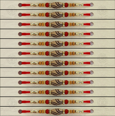 Param sales Designer 4042 Assorted Rakhi  Set(Combo of 12 Rakhi)