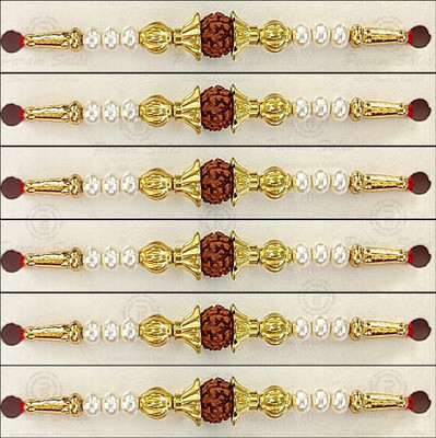 Param sales Designer 4060 Assorted Rakhi  Set(Combo of 6 Rakhi)
