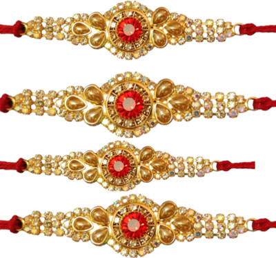 lekhbhav Designer LK75 Assorted Rakhi  Set(4)