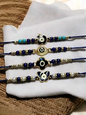 UNNATI JEWEL Designer RKS_1 Assorted Rakhi  Set(4 Rakhi)