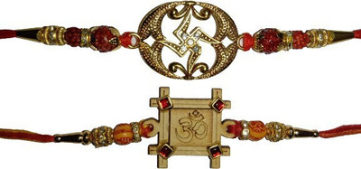 BHAVYA SALES Designer S417-N2 Assorted Rakhi  Set(2 Rakhi)