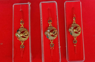 Danilo Bracelet LU-GO-P3 Mauli Thread Rakhi  Set(PACK OF 3)