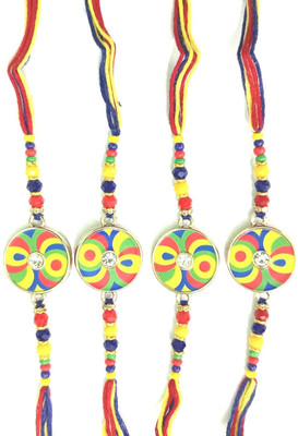 APNA STORE Thread Circle-R01-S4 Mauli Thread Rakhi  Set(4 rakhi)