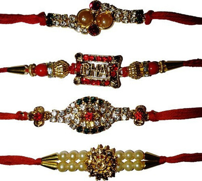 DARSHITABHAV Designer New_Mangalam467_FW Assorted Rakhi  Set(4 rakhi)