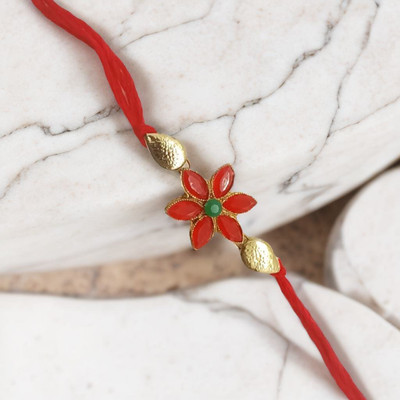 Shree Enterprises Thread shree 01258RAKHI 623 Kundan Chawal Roli Pack  Set(1 BHAI RAKHI)