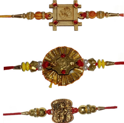 DARSHITABHAV Designer New_Mangalam25_FW Assorted Rakhi  Set(3)