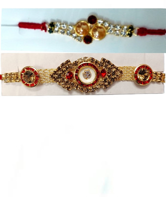 lekhbhav Designer SKT1094_New_Rakhi_set Assorted Rakhi  Set(2 RAKHI)