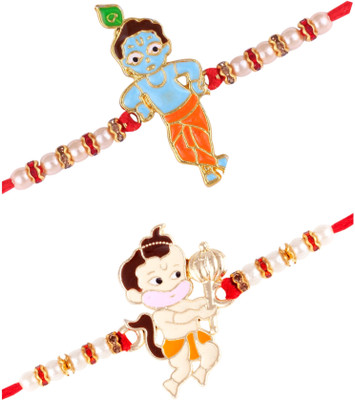 VIVASTRI Designer 1148-1166RKG Jute Rakhi  Set(2 Rakhi)