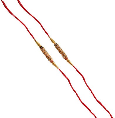 VCARTNOW Thread DWRSFS2652fk Silver Rakhi  Set(PACK OF 2 RAKHI)