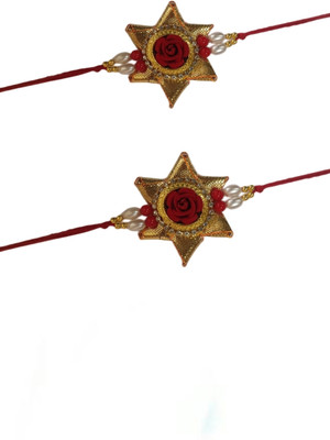 BHAVYA SALES Designer LK433-N2 Assorted Rakhi  Set(2 RAKHI)