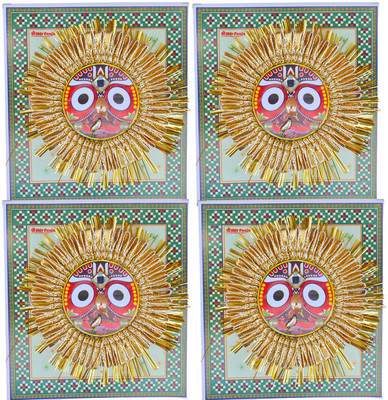 Real Craft Religious 1629-gold-p-14-set-4 Assorted Rakhi  Set(Shree Jagannath Beautiful Rakhi Pack of 4 for Raksha Bandhan)
