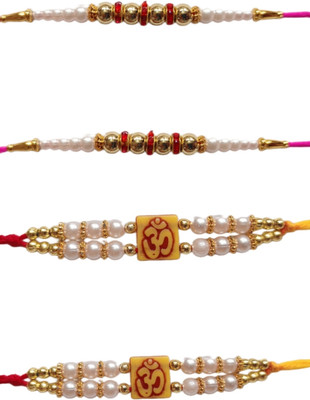 lekhbhav Designer S607 Assorted Rakhi  Set(DESIGNER HANDMADE RAKHI SET)