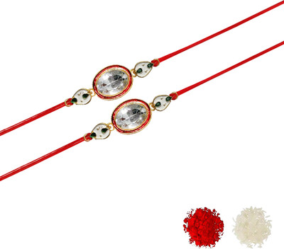 AARON INC Thread Ai_Rakhi_00001423595 Mauli Thread Rakhi  Set(Pack of 02 Rakhi)