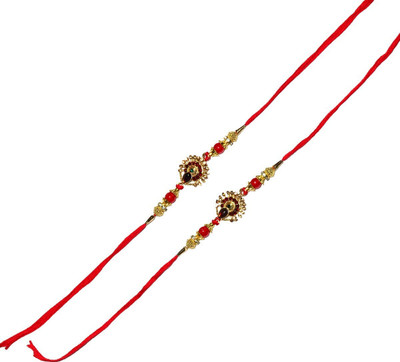 BHAVYA SALES Designer SKT1094-N2 Assorted Rakhi  Set(Designer Rakhi set of 2 for bhaiya)