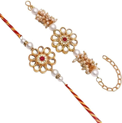 Aamrapali Silver Gems Thread Rakhi(UJ)-34-AP:P2 Mauli Thread Rakhi  Set(2 Rakhi)