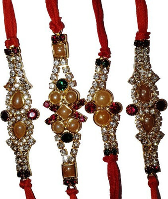 DARSHITABHAV Designer New_Mangalam464_FW Assorted Rakhi  Set(4 rakhi)