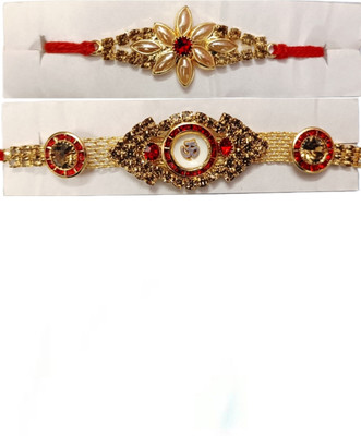BHAVYA SALES Designer LK375-N2 Assorted Rakhi  Set(2 rakhi)