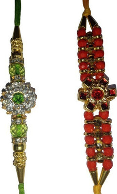 BHAVYA SALES Designer New_Mangalam60-N2 Assorted Rakhi  Set(2)