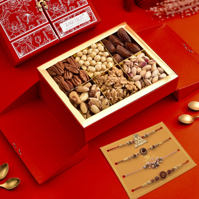 HyperFoods HF-RF-STNDBX-PRMUM-RED-R407 Paper Gift Box(Red)