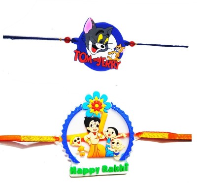 eyesphilic Kids db320tom bheem Plastic (PVC) Chawal Roli Pack, Rakhi  Set(2 Rakhi, 1Chawal Roli Pack)