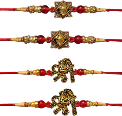 BHAVYA SALES Designer DCREATION21376_New_Rakhi_set-N2 Assorted Rakhi  Set(Designer handmade ethnic rakhi for brother and sister)