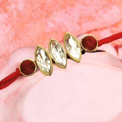 Shree Enterprise Thread shreeRAKHI383 Kundan Chawal Roli Pack  Set(1 BHAI RAKHI)