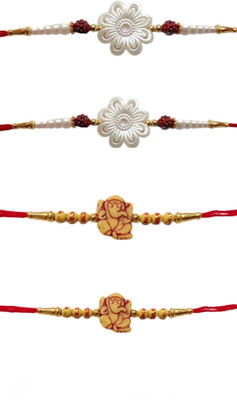 BHAVYA SALES Designer m107_New_Rakhi_set-N2 Assorted Rakhi  Set(DESIGNER HANDMADE RAKHI SET)
