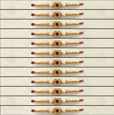 Param sales Designer 4056 Assorted Rakhi  Set(Combo of 12 Rakhi)