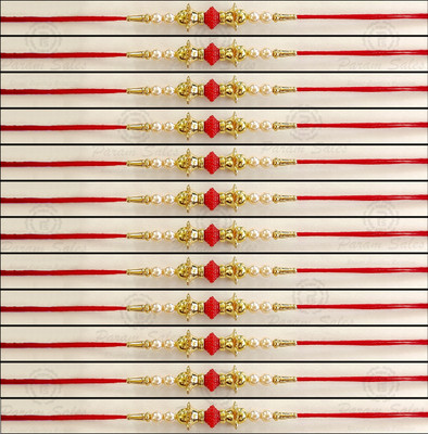 Param sales Designer 4049 Assorted Rakhi  Set(Combo of 12 Rakhi)