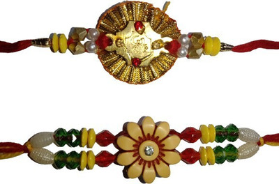 lekhbhav Designer LK396 Assorted Rakhi  Set(2)