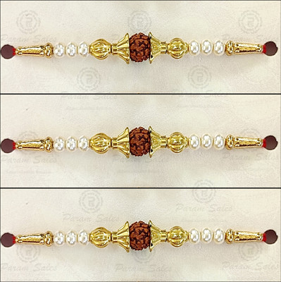 Param sales Designer 4060 Assorted Rakhi  Set(Combo of 3 Rakhi)